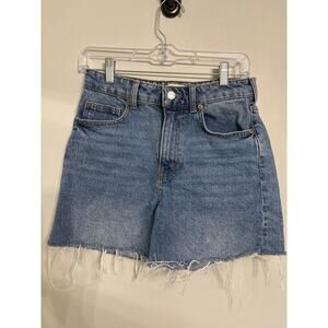 H&M Denim Cutoff Shorts | High Rise | Raw Hem | Size 6